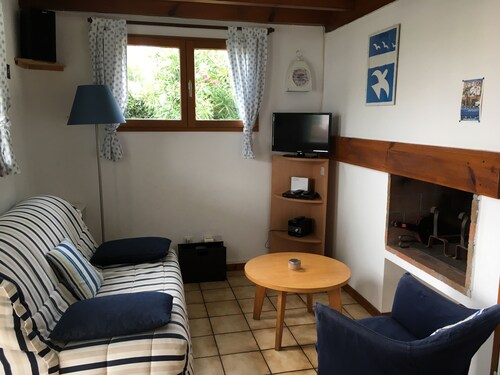Maison avec jardin, calme, à 10' à pied de la grande plage et 15' de l'Espagne