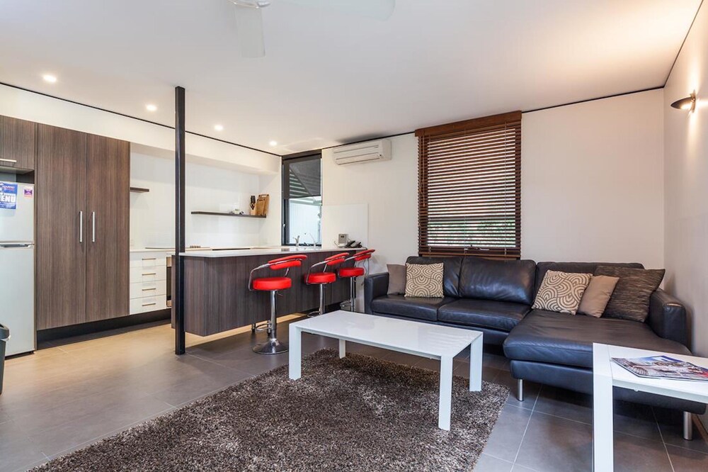 거실 (슈피리어 아파트, 침실 2개 (Superior Two Bedroom Beach House))
