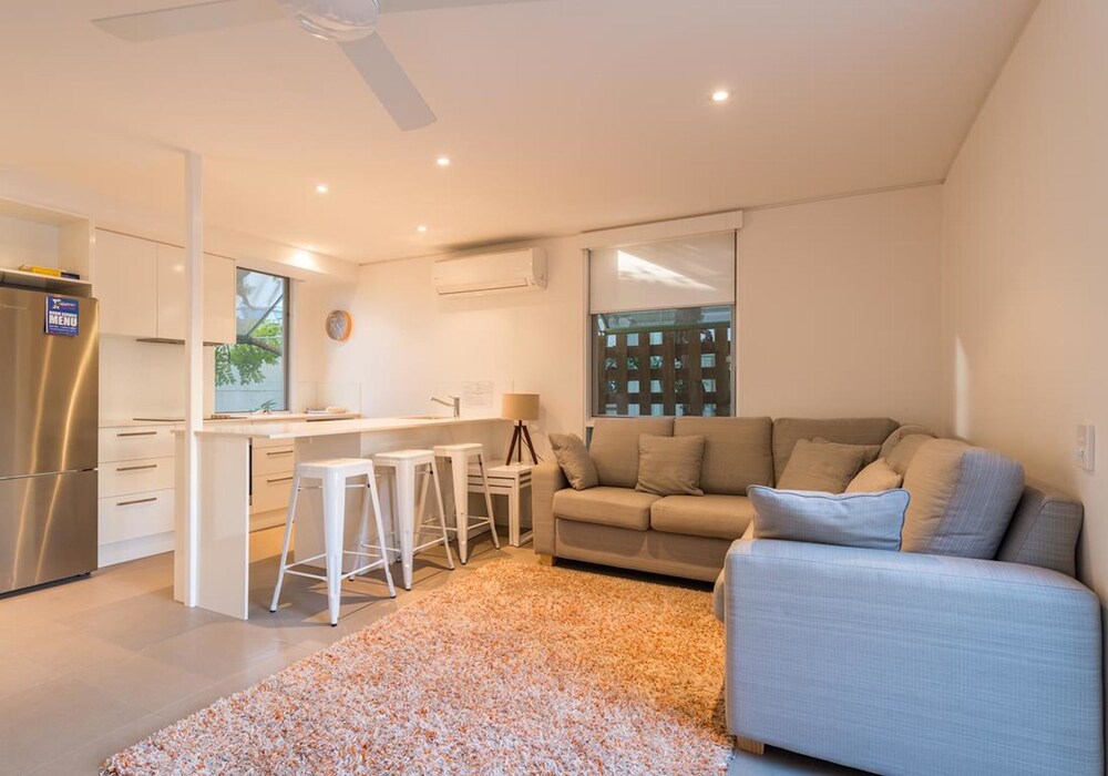 거실 공간 (슈피리어 아파트, 침실 2개, 금연 (Superior Two Bedroom Beach House 6 P))