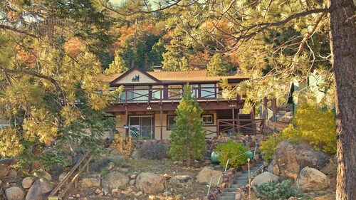 Big Bear's Most Unique Location! Amazing View, Wood Fireplace, Backs To Mountain