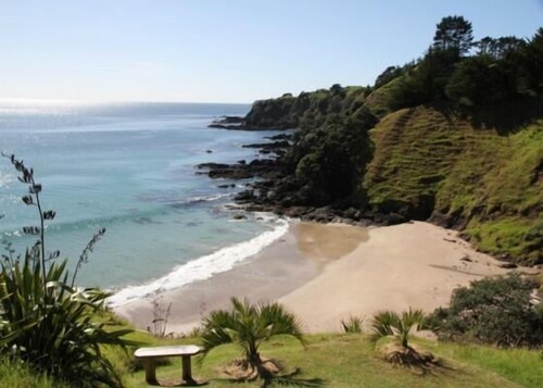 Sandy beach Mahinepua
