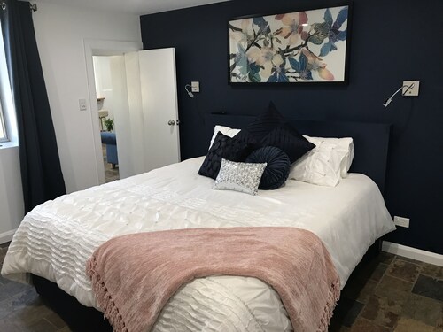 Adagio In Auburn is a tranquil getaway for two with modern luxe furnishings.