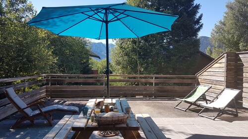 Appt T4, 8 pers, 84m2 dans chalet au calme proche pistes, Ax 3 Domaines Bonascre