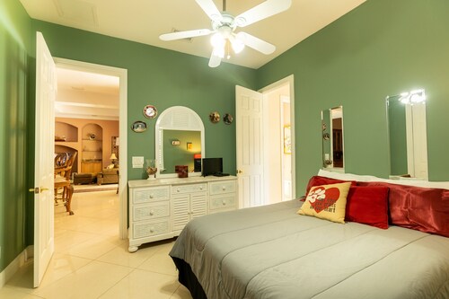 Mediterranean-inspired 4,000 square ft estate home, sleep 13 and Fido too!