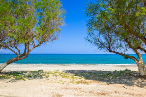 Sea views at Gonis apartment in Paleochora village. 20m from beach and amenities