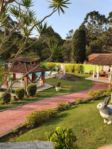 # Farm with swimming pool, soccer field and barbecue