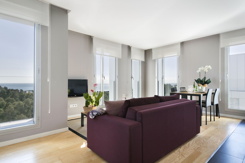 Business Apartment, 1 Bedroom, Sea View - Living Area