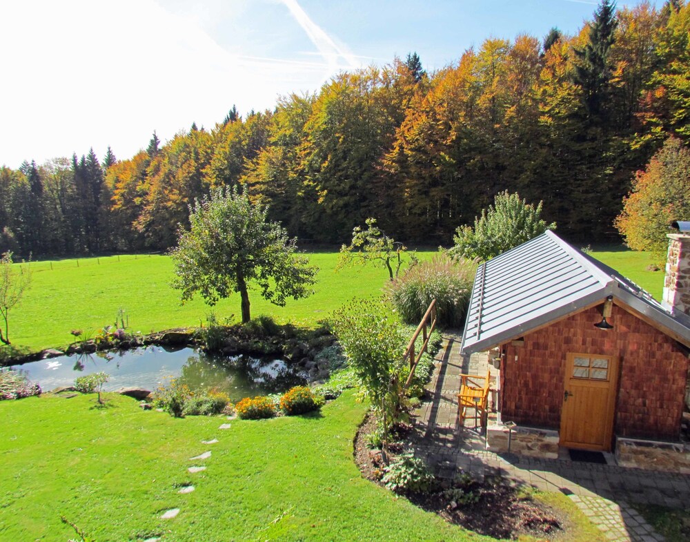 Ausblick vom Zimmer (Apartment, 1 Schlafzimmer, Gartenblick (Falkenstein))