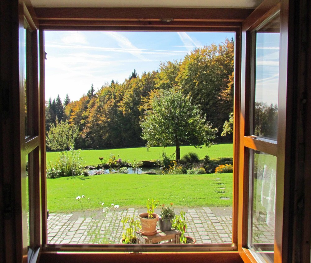 Blick auf den Garten (Apartment, 2 Schlafzimmer (Lusen))