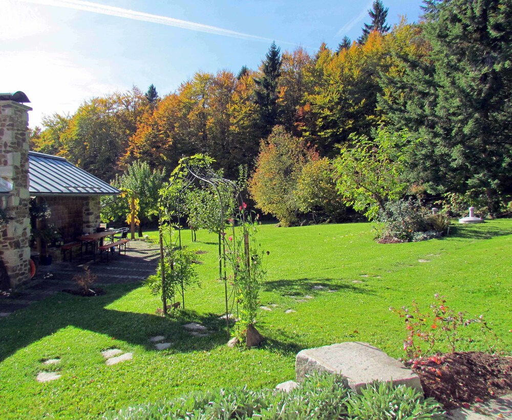 Blick auf den Garten (Apartment, 1 Schlafzimmer (Schwarzeck))