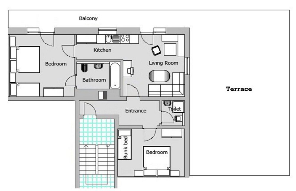 Deluxe Apartment, 2 Bedrooms, Mountain View (Final Cleaning Fee 90,00 EUR) - Guestroom