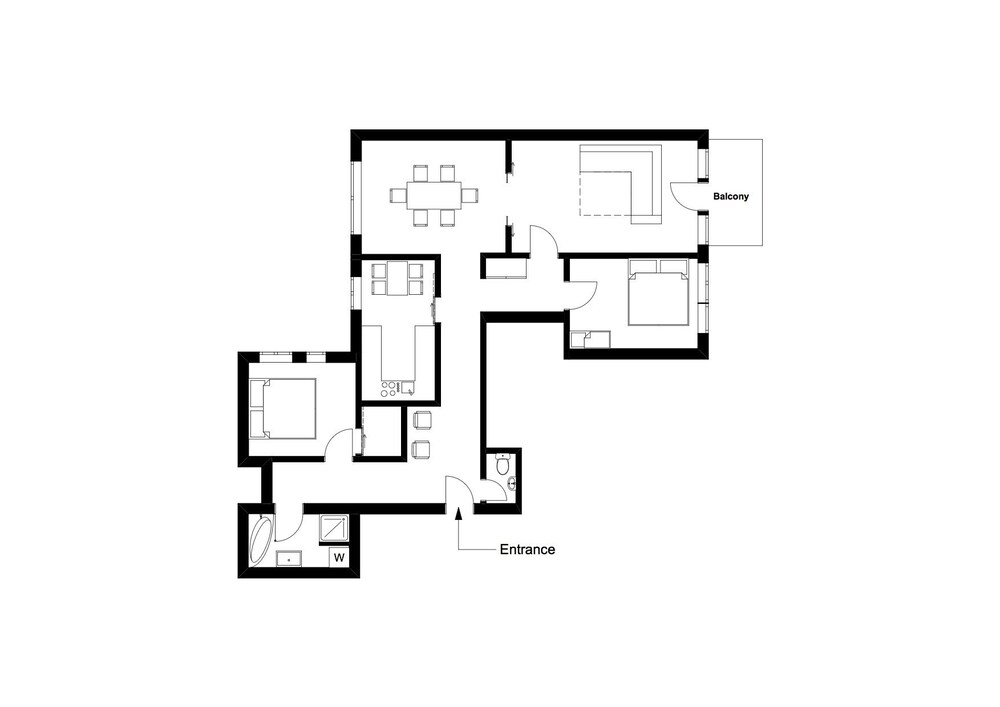 Apartment, 2 Bedrooms, Kitchen - Guestroom