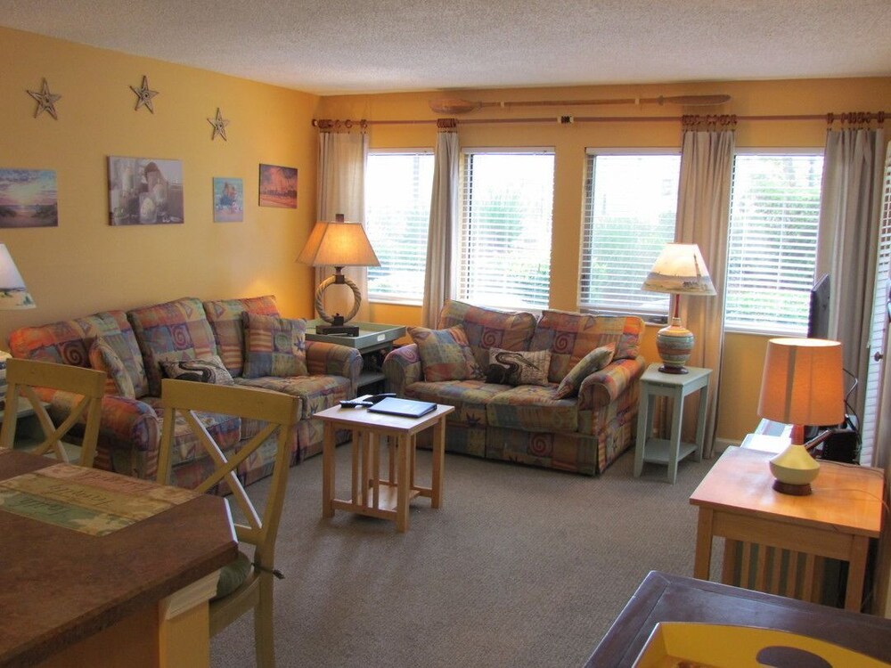 Deluxe Condo, 1 Bedroom, Kitchen, Park View - Living Room