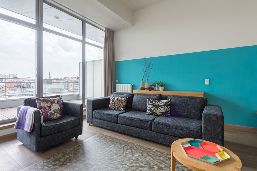 Woonruimte: Penthouse, terras, Uitzicht op de stad