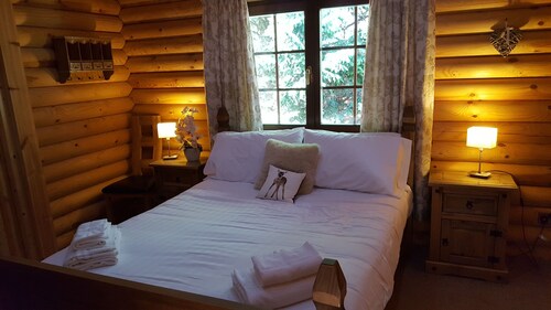 Felmoor Park, Large Scandinavian 2 bedroom Log Cabin & hot tub - Vermont Lodge