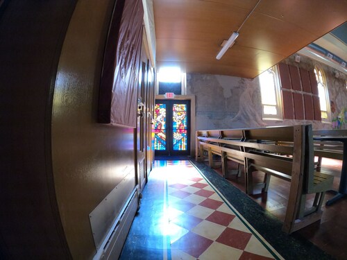 Camping (glamping) in a 100+ year old former church at The Clement