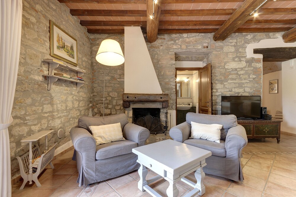 거실 공간 (Appartamento, 3 camere da letto vista campagna (per 7 persone))