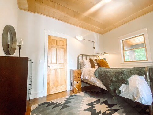 Modern Farmhouse near Stowe Village with Mountain Views and Private Waterfall