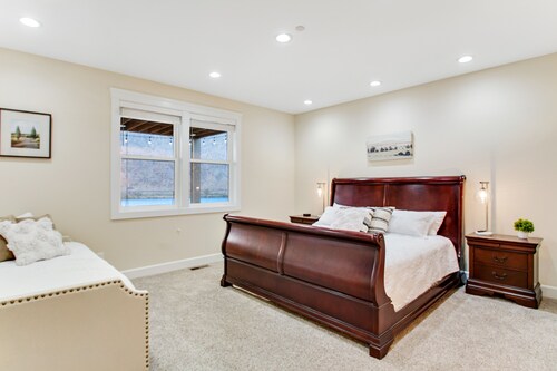 Stunning Riverfront Home w/Game Room, Large Deck, Private Hot Tub, Private Suite