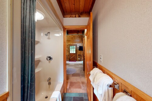 Forested Mountain Cabin near Ski & Hiking Trails w/Private Pond, Gas Grill, WiFi