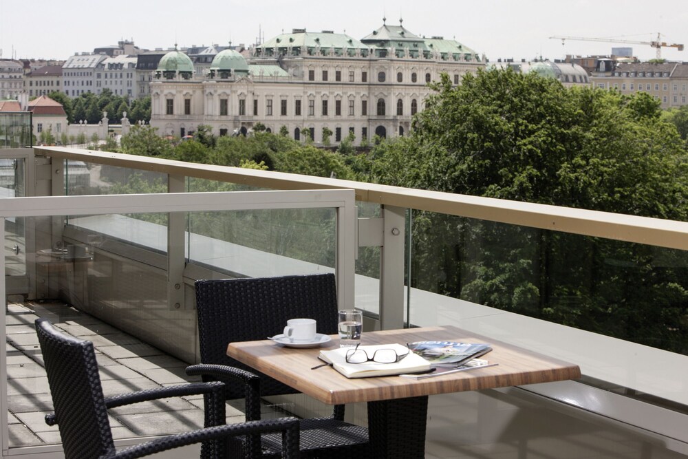 Blick vom Balkon