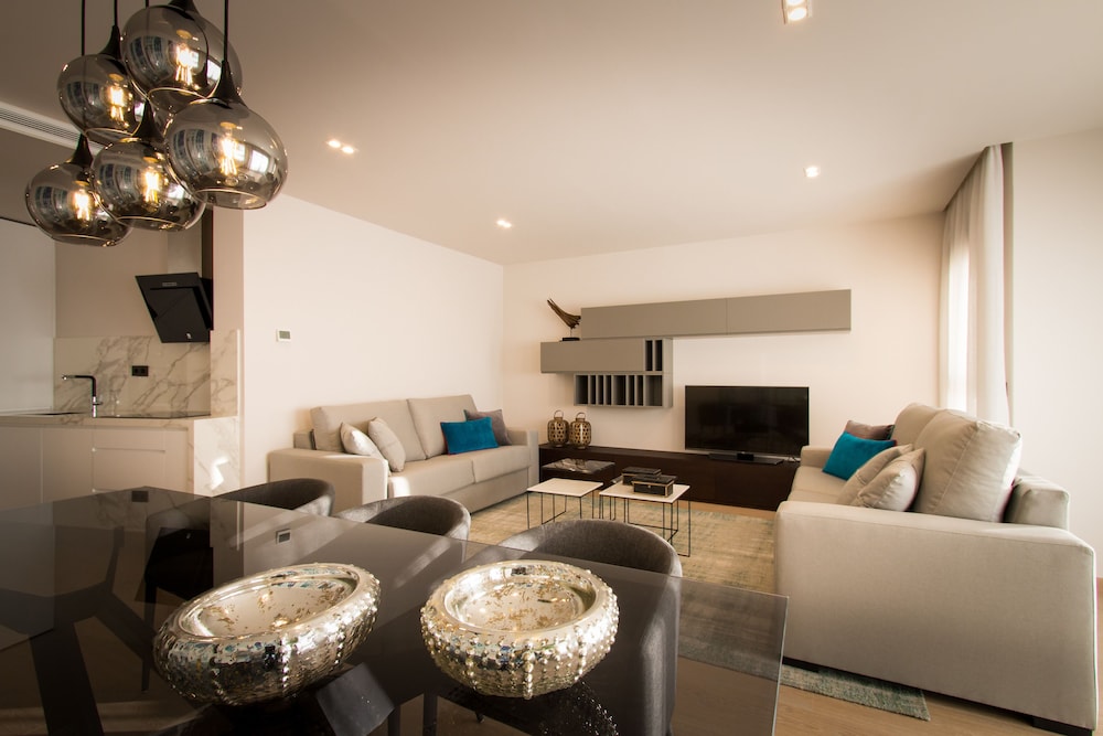 Sala de estar: Apartamento superior, 2 habitaciones, terraza, vistas al mar (Malagueta)