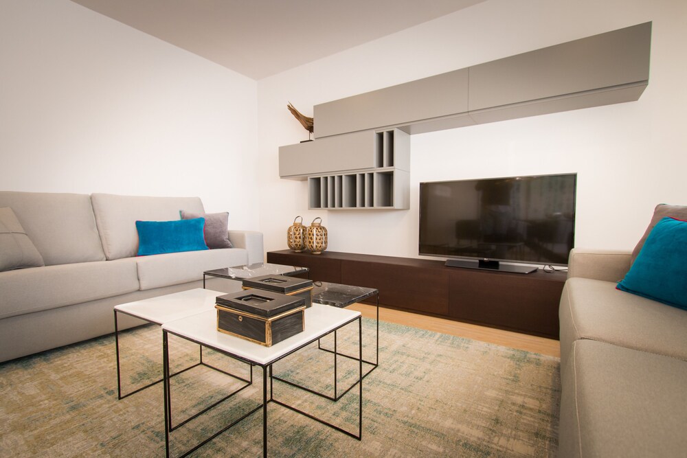 Área común: Apartamento superior, 2 habitaciones, terraza, vistas al mar (Malagueta)