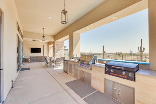 Luxurious Desert Oasis: Fireplace & Private Pool!