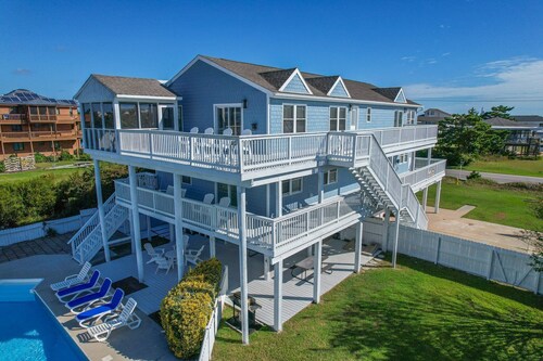 Sea Salt - NEW 6 bedroom home with spectacular views, pool,GameRm.