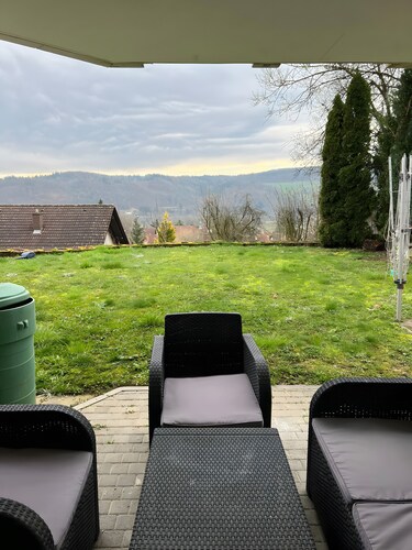 Ferienwohnung 'Kleine Ferienwohnung - Nähe Schweiz' mit privater Terrasse, privatem Garten und Wi-Fi