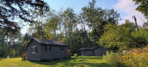 Charming cabin in delightful Kerrick with AC near miles of ATV trails