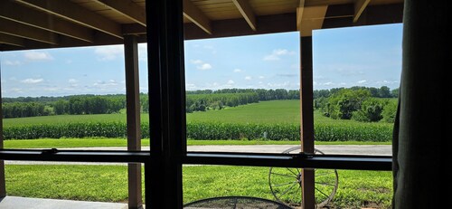Spacious 6-bedroom house in rural Versailles with many amenities included.