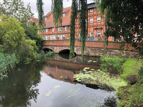 Ruhiges Ferienhaus im Zentrum von Lübz Mecklenburgische Seenplatte Carport Hafen