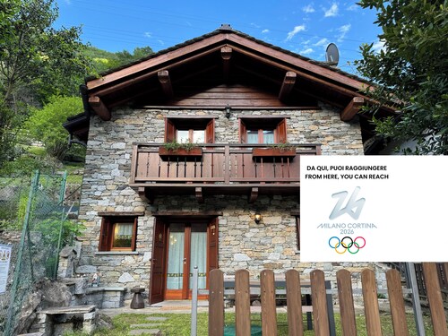 Stone chalet with valley view