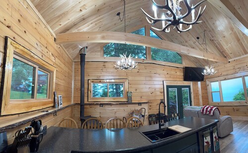 Lovely 3-bedroom waterfront cabin in Greenville, ME.