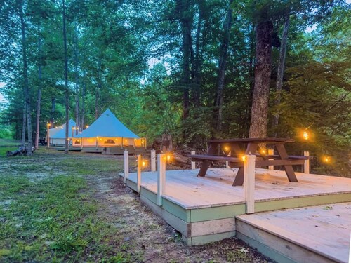 NEW! Glamping Yurt on w/ Electric, Mini Fridge, Grill, Firepit Red River Gorge