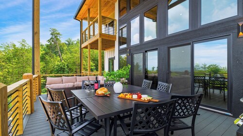 Modern Smoky Mountain Retreat w/ Hot Tub, Game Room & Movie Theater Heavens View by Avantstay