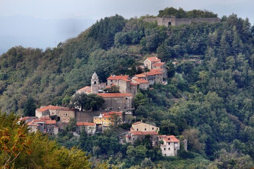 Maison ancienne dans le village, dans la verdure, équipée de tout, pour couples ou familles de 5 personnes