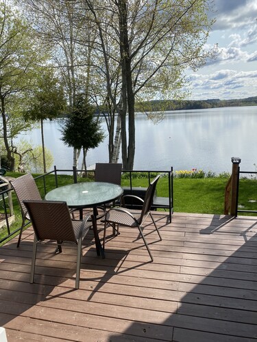 Waterfront home on the lake shore of Beautiful Lake Memphremagog, Newport, VT.