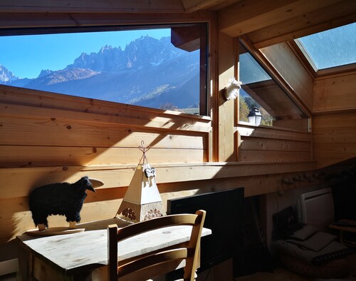 Charmantes Ferienhaus mit viel Licht und Blick auf den Mont Blanc