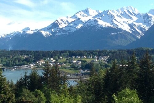 Mountain Glacier View Surrounded by Habitat