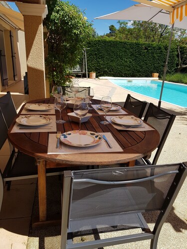 Fully air-conditioned, comfortable villa with private heated pool.