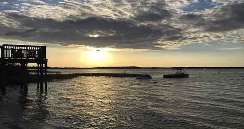 View of Lake Weir & private beach access