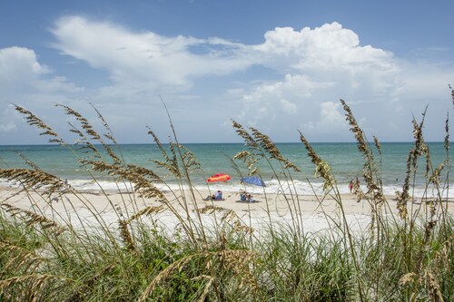Beach Getaway with Private Heated Pool and Two King Beds