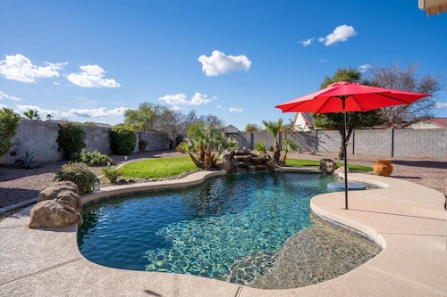 Sunny Oasis with Private Pool & Lush Backyard!