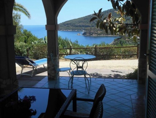 Elba Island villa on the sea with sandy beach surrounded by green park Arc.T