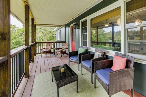 Deck + Fire Pit: Riverfront Sylva Getaway!