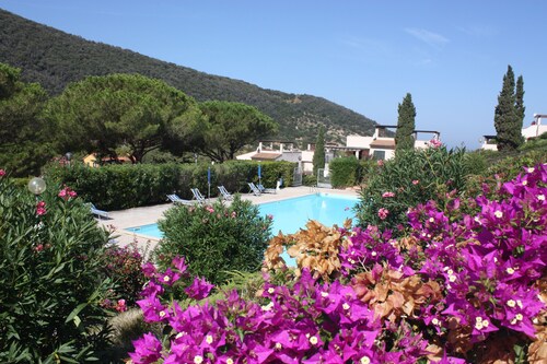 Lovingly furnished vacation apartment with large pool in Nisporto