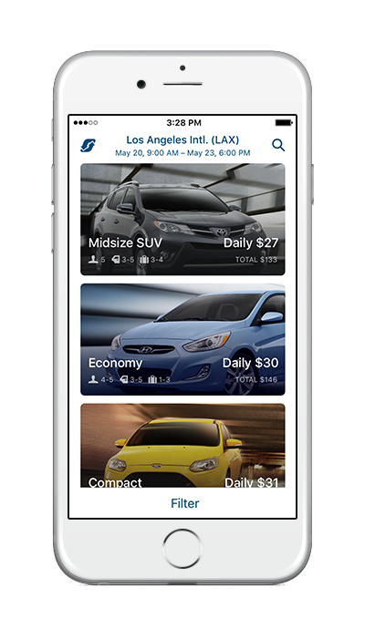 Rent a Car on the App