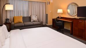 In-room safe, desk, laptop workspace, blackout curtains